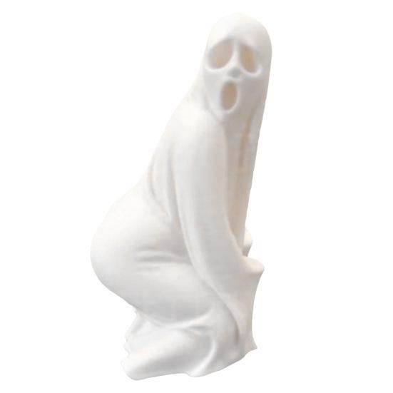 Halloween Ghost Figurine Funny 3D Printed Scream Ghost Statue