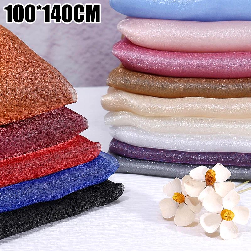 1PC Lightweight Artistic Breathability Beautiful Atmosphere Transparent Holiday Decorations Organza Fabric Romantic 1Mx150CM