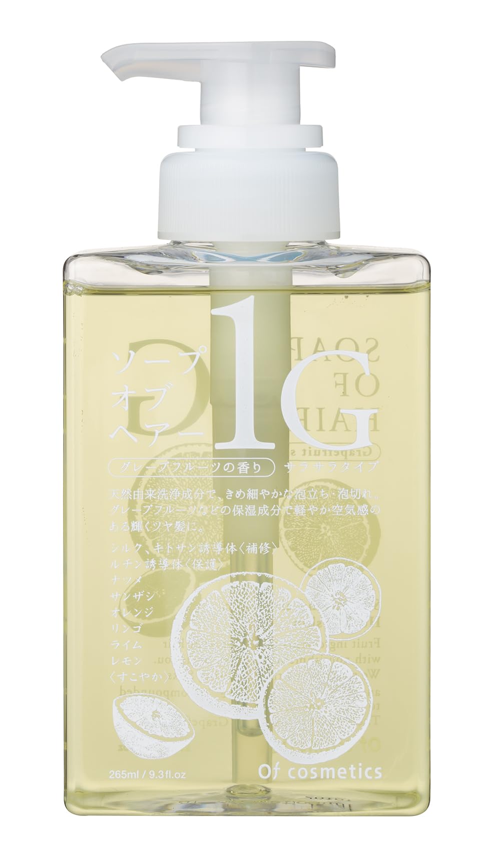 

natural shine and smooth Soap of Hair 265ml Grapefruit scent Ofcosmetics Salon exclusive Highly moisturizing [For hair] 1-G / (Of cosmetics)