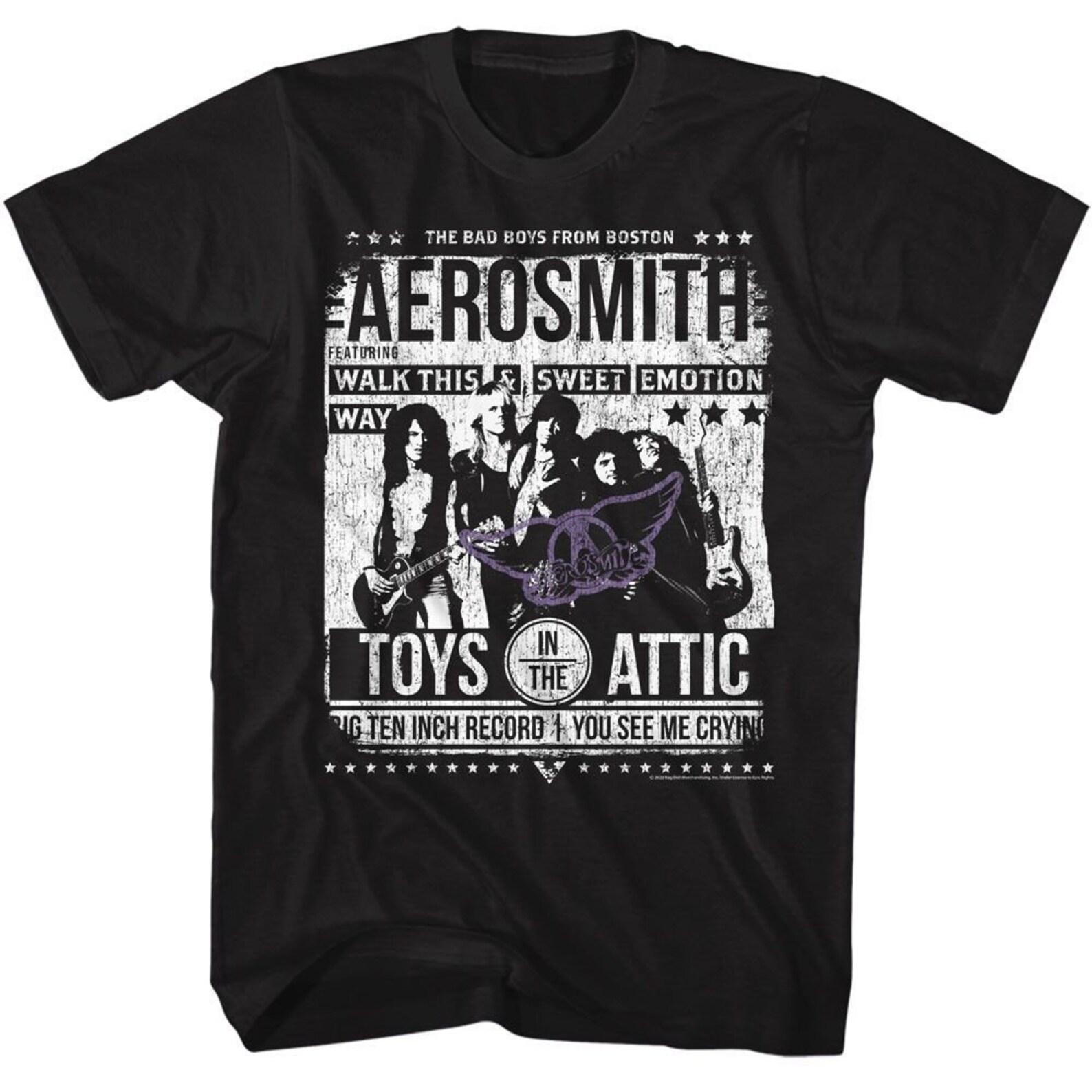 Aerosmith Aero Постер Черная футболка 4XL