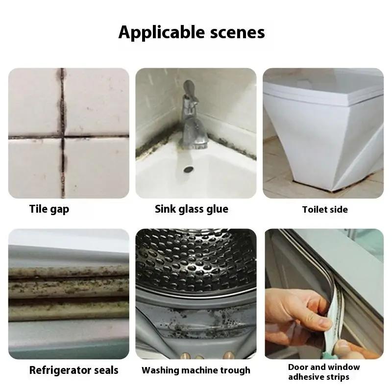 1/2/3/5pcs Mold Remover Gel For Kitchen Bathroom Washing Machine Anti-Mold Cleaning Gel Refrigerator Rubber Ring Removing Mold