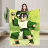 Toph Knitted Blanket Flannel Avatars Anime Airbenders Super Warm Throw Blankets for Bedding Couch Bed Rug