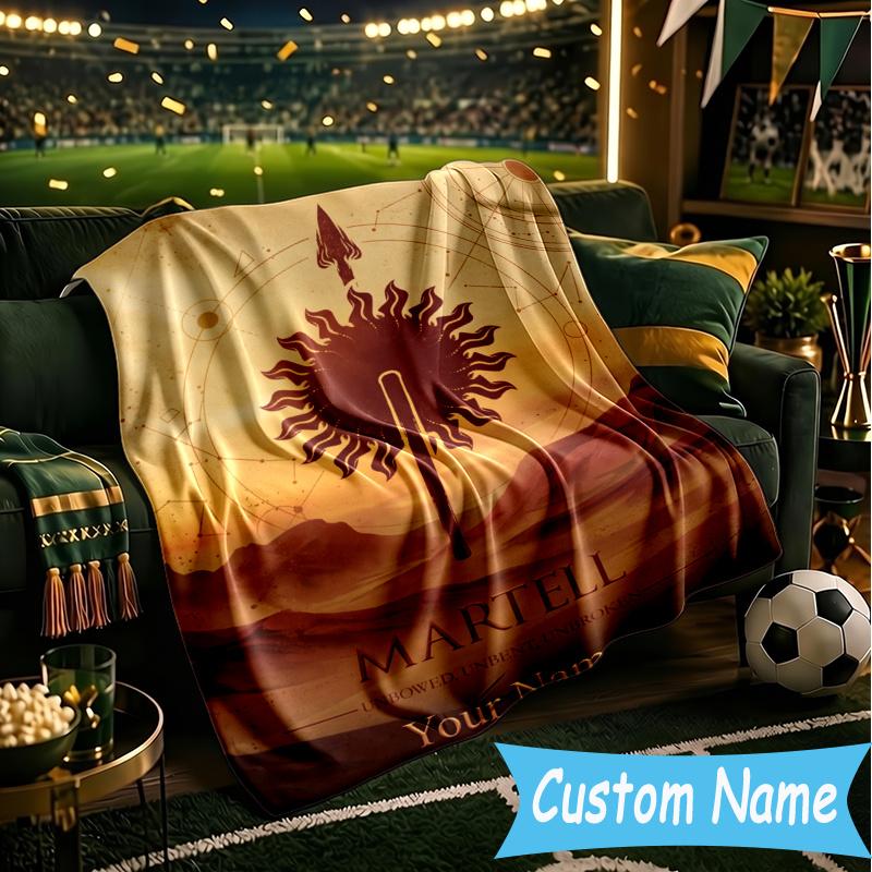 Custom Personalized Blanket House Martell Soft Throw Blanket, Suitable for Family and Friends, Sofa Blanket,Home Decor Christmas gift