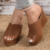 2025 Shoes for Women Open Toe Women's Slippers Outdoor Casual Slippers Women Round Toe High Wedges Plus Size Women's Sandals