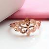 Purple Gold Hollow Ring, Unique Personality And Temperament, Hollow Live-Plated Rose Gold Ring.