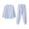 Coral Fleece Pajamas Women'S Winter Thickened Fleece Pullover Flannel Suit Can Be Worn Outside Warm Loungewear In Autumn And Winter