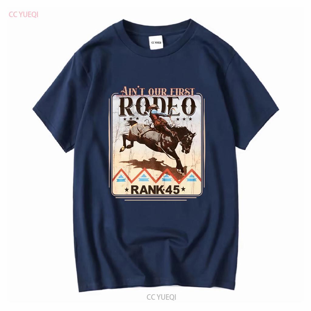 RANK 45 Mannen Rodeo Revival T-shirt RMFA24T70 BURG vintage Gewassen Unisex mode Stijlvol Casual Ademend Comfortabel