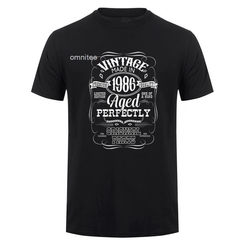 40 Years Old Vintage Born In 1986 T Shirt Unisex Streetwear Tee Funny Birthday Gift Shirt Short Sleeve Unisex Loose Clothing HJ011