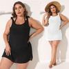 Vestido de sol playero de talla grande para mujer con tiras, para resort, como salida de baño para bikini
