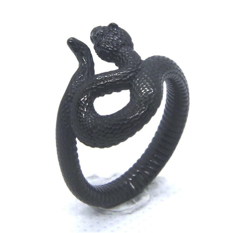 Stainless Steel Gold Silver Color Snake Ring Punk Unisex Serpent Cobra Rings Jewelry Size 7-13 Mamba Spirit 7