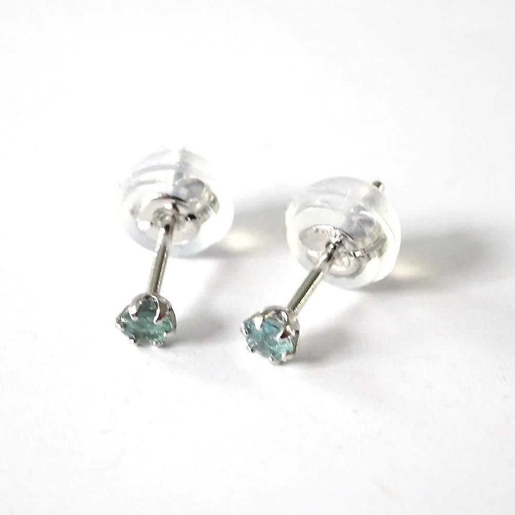 and My Jewelry Platinum Alexandrite Earrings Carat 7377 [Your Box] (Color-Changing) 0.10 [June Birthstone] [Gift Wrapped]