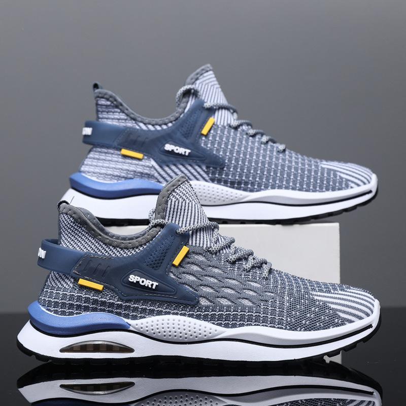 Fashion Spring and Autumn New Mesh Breathable Men's Shoes Soft soled Anti slip Running Sports and Leisure Shoes