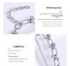 Spicy Girl Trend Patchwork Chain Tassel Zircon Choker: Cool European and American Collarbone Necklace P032