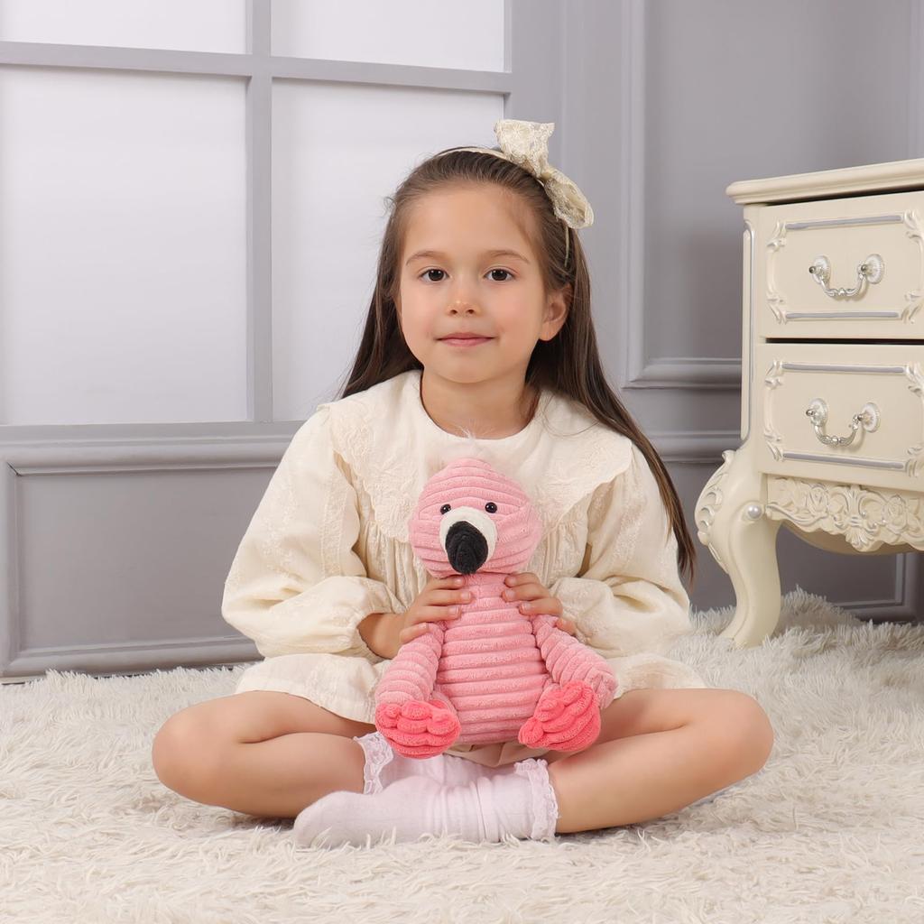 Apricot Lamb Pink Flamingo Plush Toy for Soft and Fluffy Pink Flamingo for Girls and 23cm Kids, Cute, Boys,