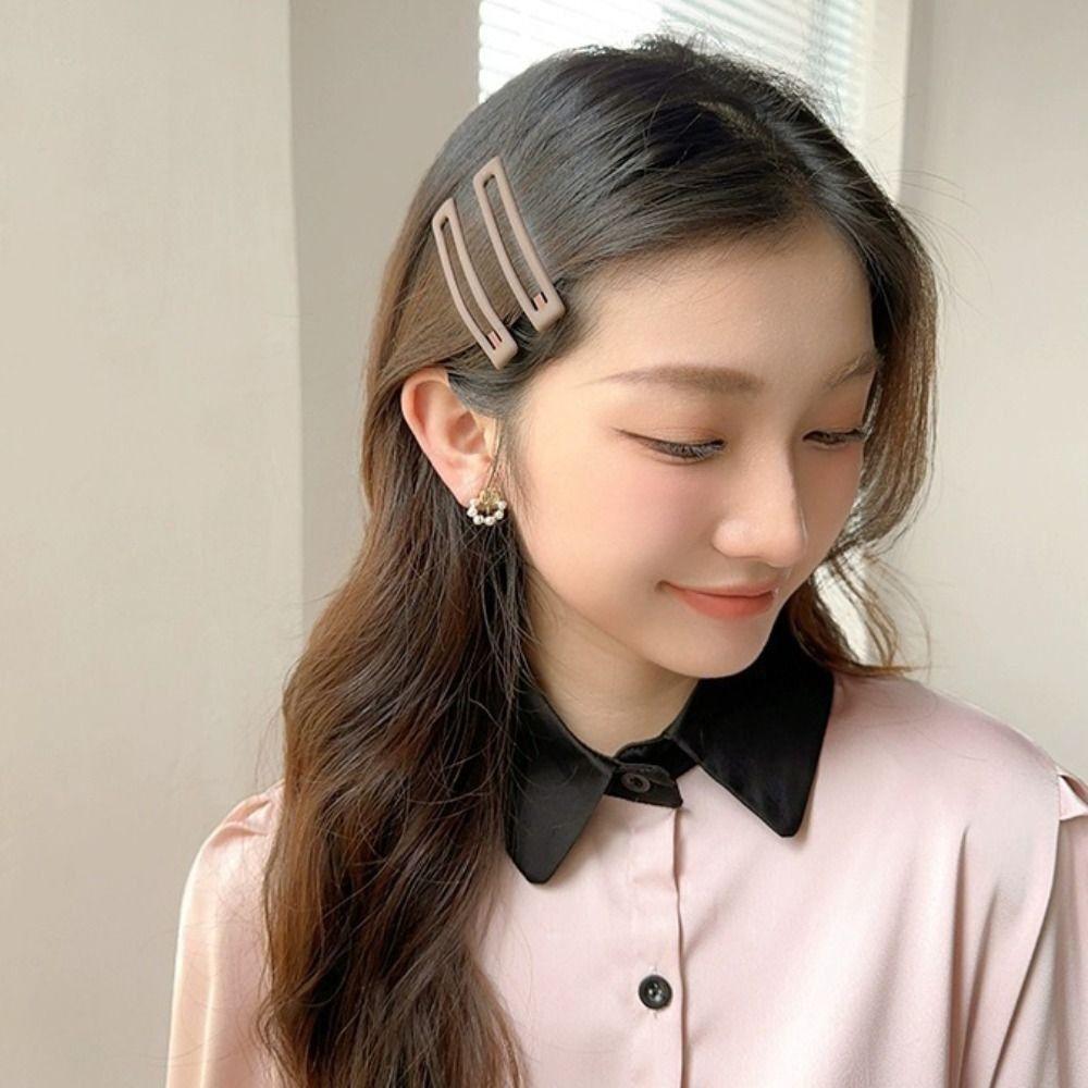 Korean Style Rectangle Hairpins Frosting Headwear High Quality Hair Clip