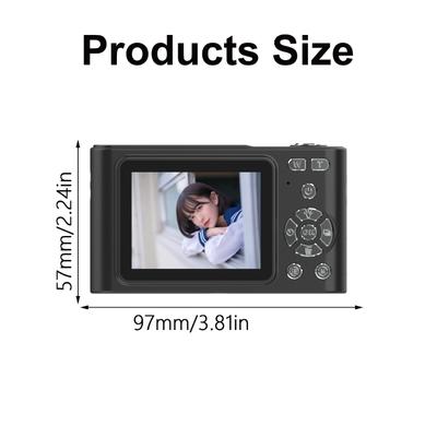 2.4inch Digital Camera H15 Model CCDs Photo Video Recording 16x Zoom Plastic Body for Photography and Video Recording