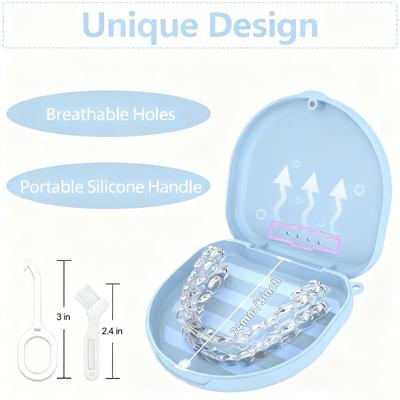 New Dental Perfect Fit Teeth Whitening Fake Tooth Cover Temporary Resin False Braces Denture Tray Box Dental Orthodontic