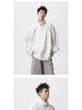 Men's 2025 Spring/Autumn Striped Color Block Half-Zip High-Neck Hoodie - Trendy Loose Heavyweight Top