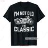Not Old I'm Classic Funny Motorcycle Biker T Shirt Dad Grandpa Men Vintage Washed Soft Stretched Slightly Breathable Graphic