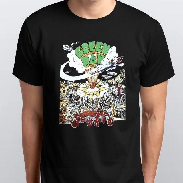 

Green Day PUNK Punk Rock 100% Cotton T-shirt Mens Tees Top S M L XL XXL 3 4 XL colours Black S