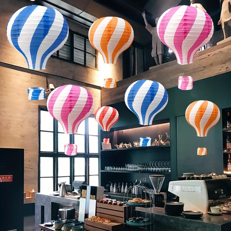 12In Colorful Lollipop Hot Air Balloon Paper Lantern,DIY,Foldable,Reusable|For Party Decoration,Christmas,Wedding, and Birthday