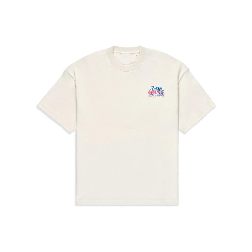 Li Ning X League Of Legends Collaboration Pool Party Series Cartoon Print Round Neck Short Sleeve T-Shirt Unisex T-Shirt Off-White AHST865-1