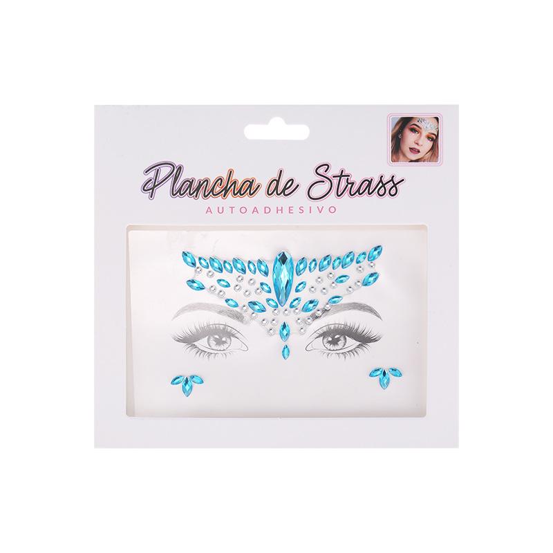 Waterproof Long-lasting Unisex Diamond Forehead Sticker for Halloween & Festivals