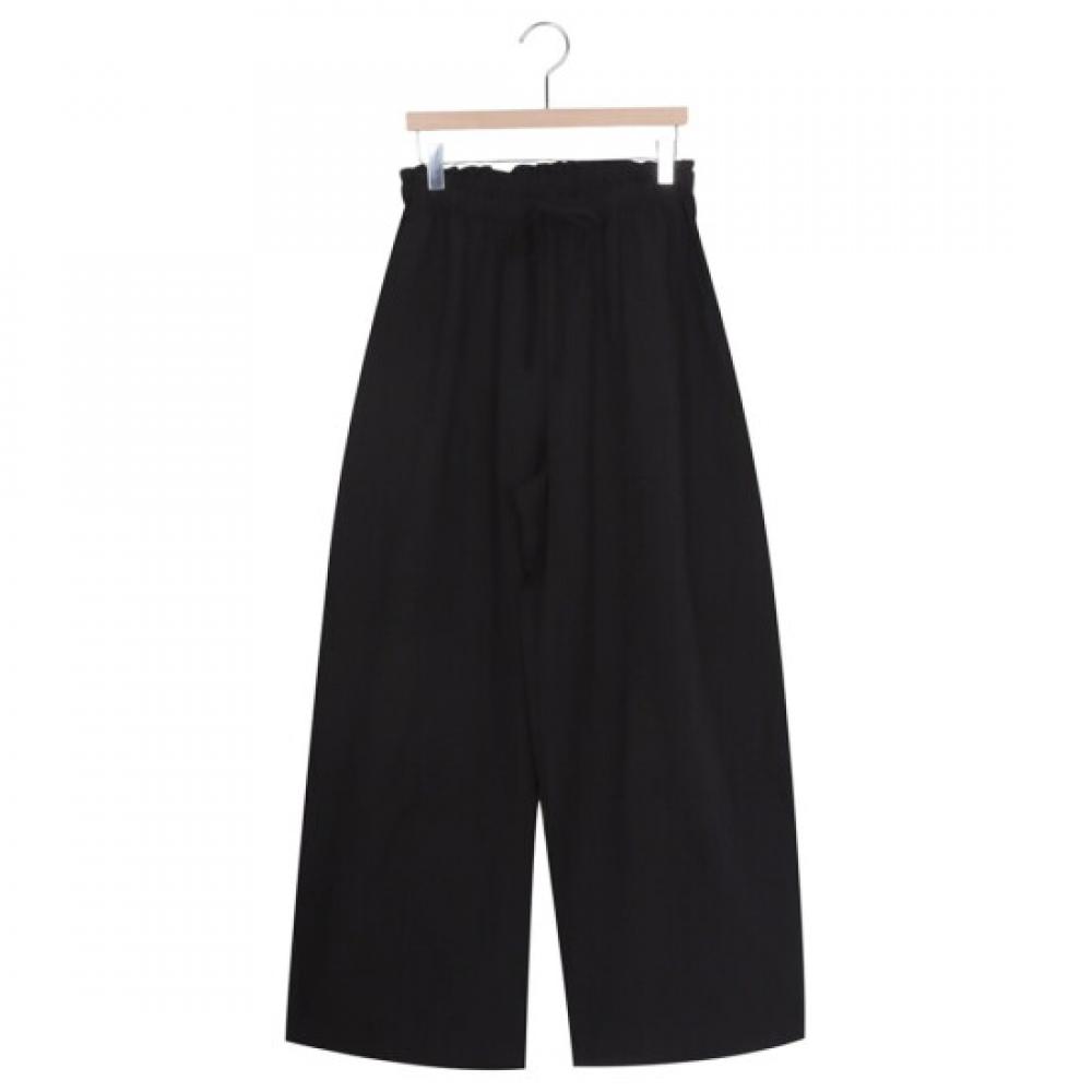Shop Women S Frill Banding Summer Central Cut Wide pantS Black Pic Wpt 21390