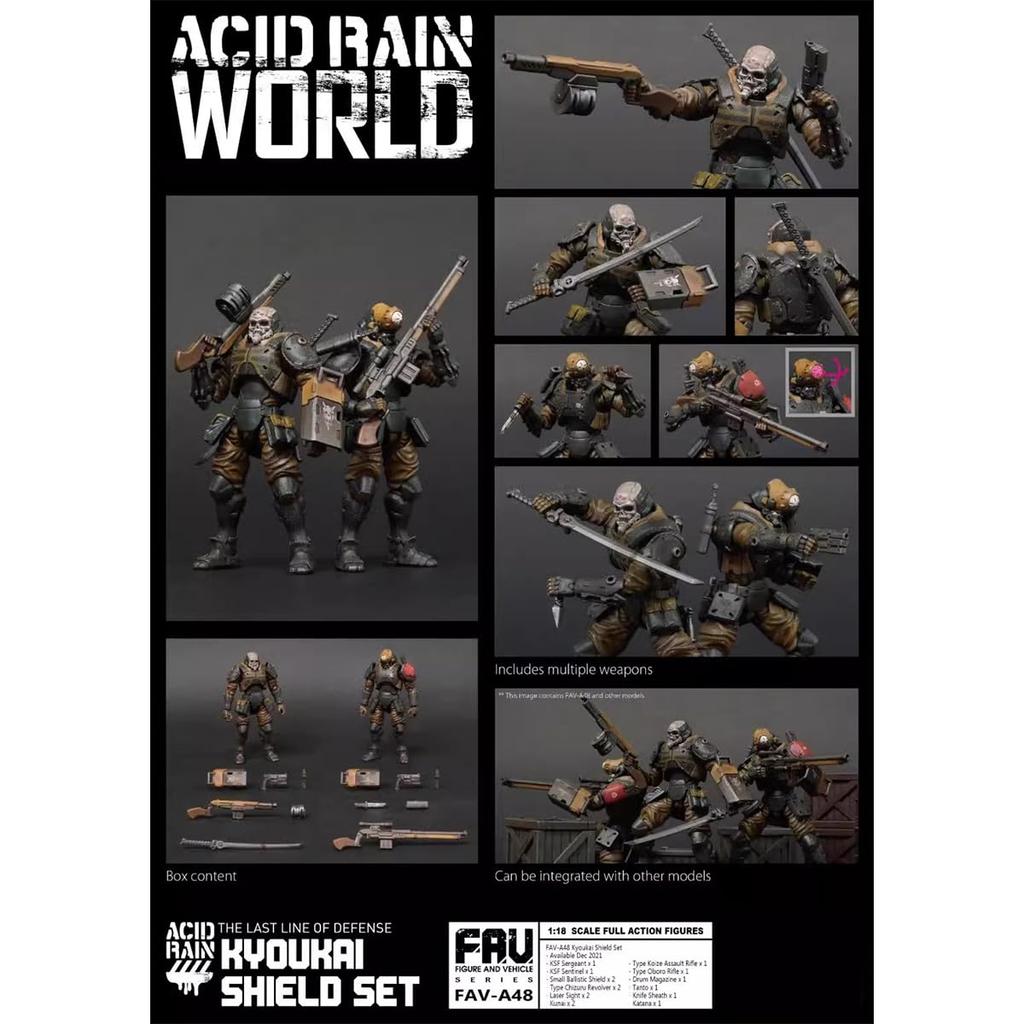 HiPlay TOY ALLIANCE 1/18 Scale ACID RAIN FAV-A48 Boundary Shield Set, Movable Figure, Painted and Finished