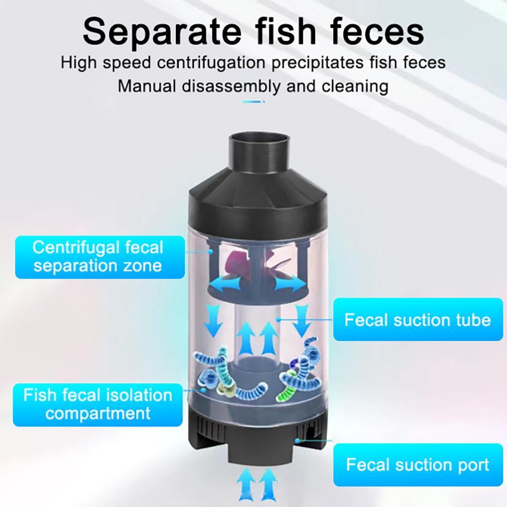1pcs Aquarium Filter Submersible Fish Tank Automatic Stool Suction Collector Aquarium Internal Air  Fish Poop Cleaner Filter