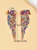 2 pieces of European and American trendy tassel earrings for women, travel, carnival, party, holiday dressing gifts