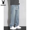PLAYBOY Men's Loose Fit Straight-Leg Fleece Lined Jeans