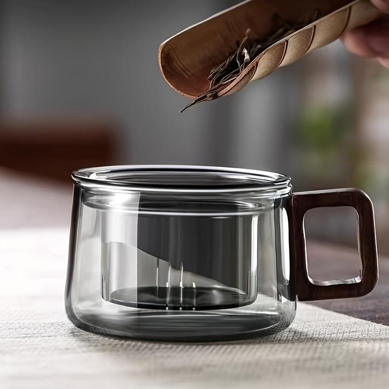 1pc200ml Multifunctional Glass Tea Cup with Filter Bubble-Heat Resistant,Reusable,Suitable for Home and Office Use,Perfectly Suited for Loose Leaf Tea