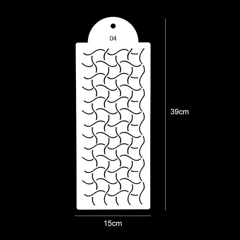Kek Sprey Şablonu Plastik Dekorasyon Aletleri Hamur Kalıbı Kurabiye Damgası Tatlılar İçin Kabartma Aleti Boyama Çizim Şablonu