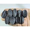 488Cts.Natural Black Tourmaline Oval Shape Cabochon Loose Gemstone 09Pcs Lot C-353