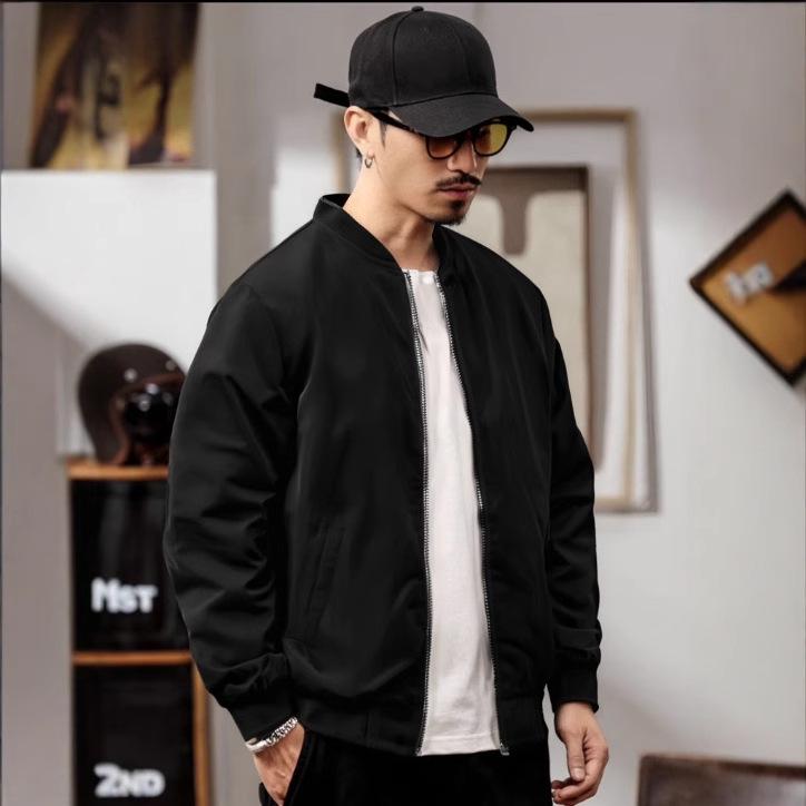 Men's Trendy Baseball Jacket: European Size, Loose Fit, Spring/Autumn 2025