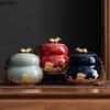 Gourd Shaped Ceramic Tea Jar Sealed Jar Tea Box Black Teas Green Teas Jar Teas Container Tea Canister Household Storage Jars