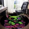 1pc Zombie Cat Office Round Area Rug, Under Office Chairs Bedroom Living Room Home Decor, Room Deco