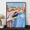 Disney Diamond Painting Kit DIY Round Home Wall Decor Adult Handmade Gift Cinderella Castle Carriage Rainbow Art