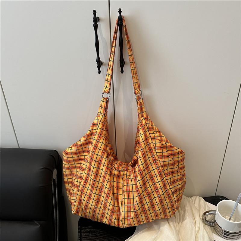 

Трендовая сумка-тоут большой вместимости в клетку, с принтом зебры, леопардовым принтом, повседневная, универсальная, трендовая на плечо, мессенджер жёлтый