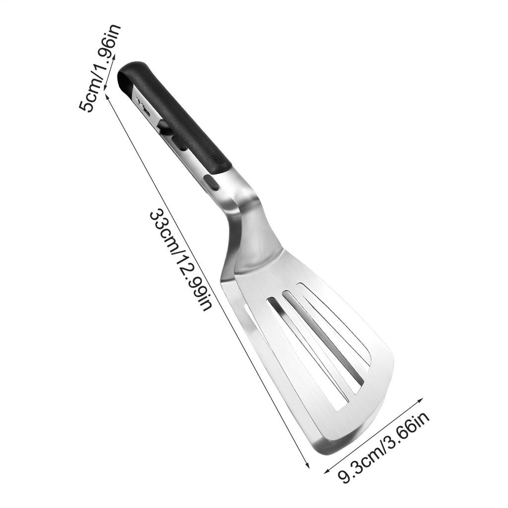 Stainless Steel Barbecue Clip Anti-Scald Extended Handle Egg Flipper Kitchen Grill Clamp Spatula Barbecue Clip Shovel
