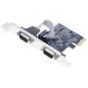 Double Port PCIExpress Serial Adapter Card RS232 COM Port Compatibles Multiple Operating Systems