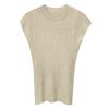 Elegant Semi-turtleneck Sleeveless Knitted Vest T-shirt Top Women Slim Fit Thin Sexy Solid Color Casual Simple Tshirts Ladies Tops Female Clothes 2969