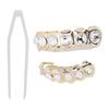 Upper Lower Shining Hip Hop False Teeth Set Halloween Festival Teeth Decoration Brace