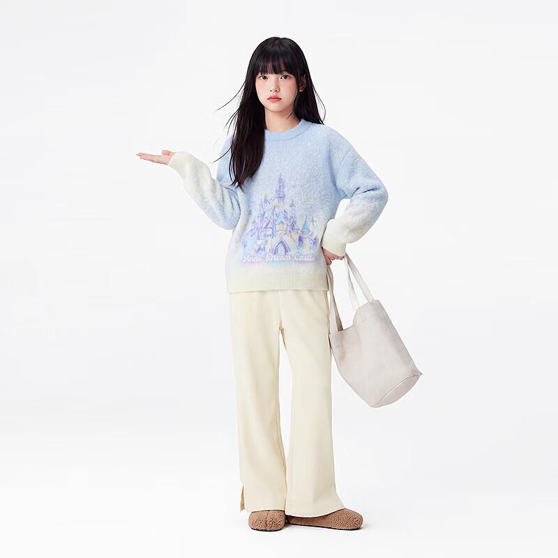 Annil Girls' Faux Mink Fleece Knit Sweater