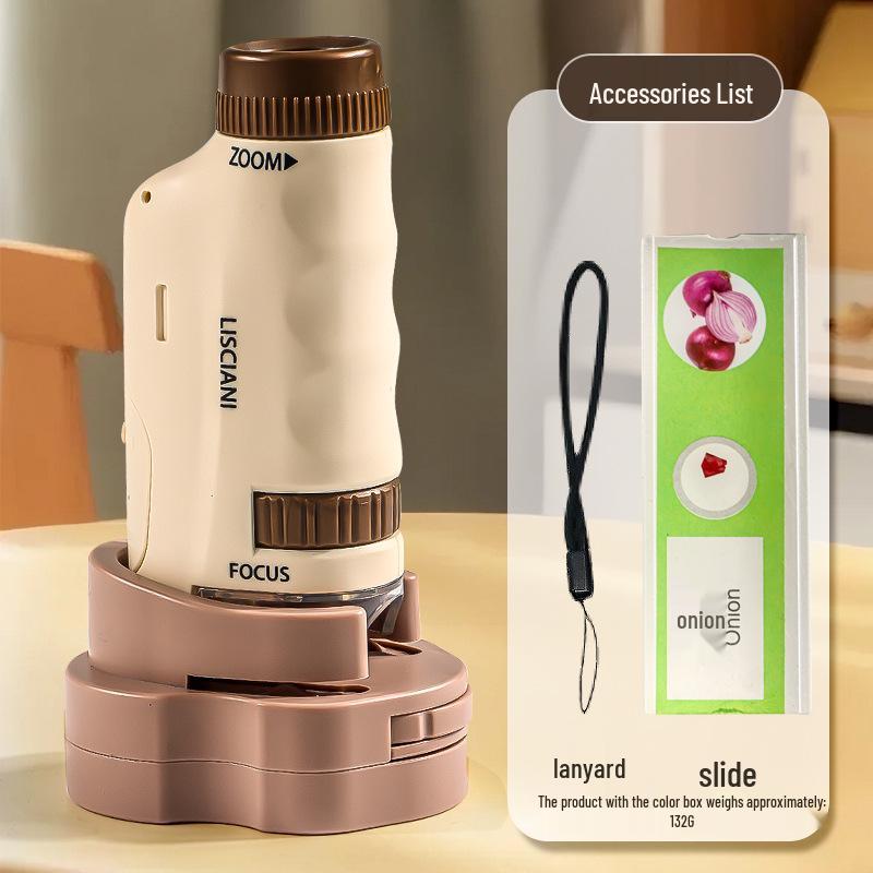 HD Portable Handheld Microscope Science Kit for Primary & Middle School Students