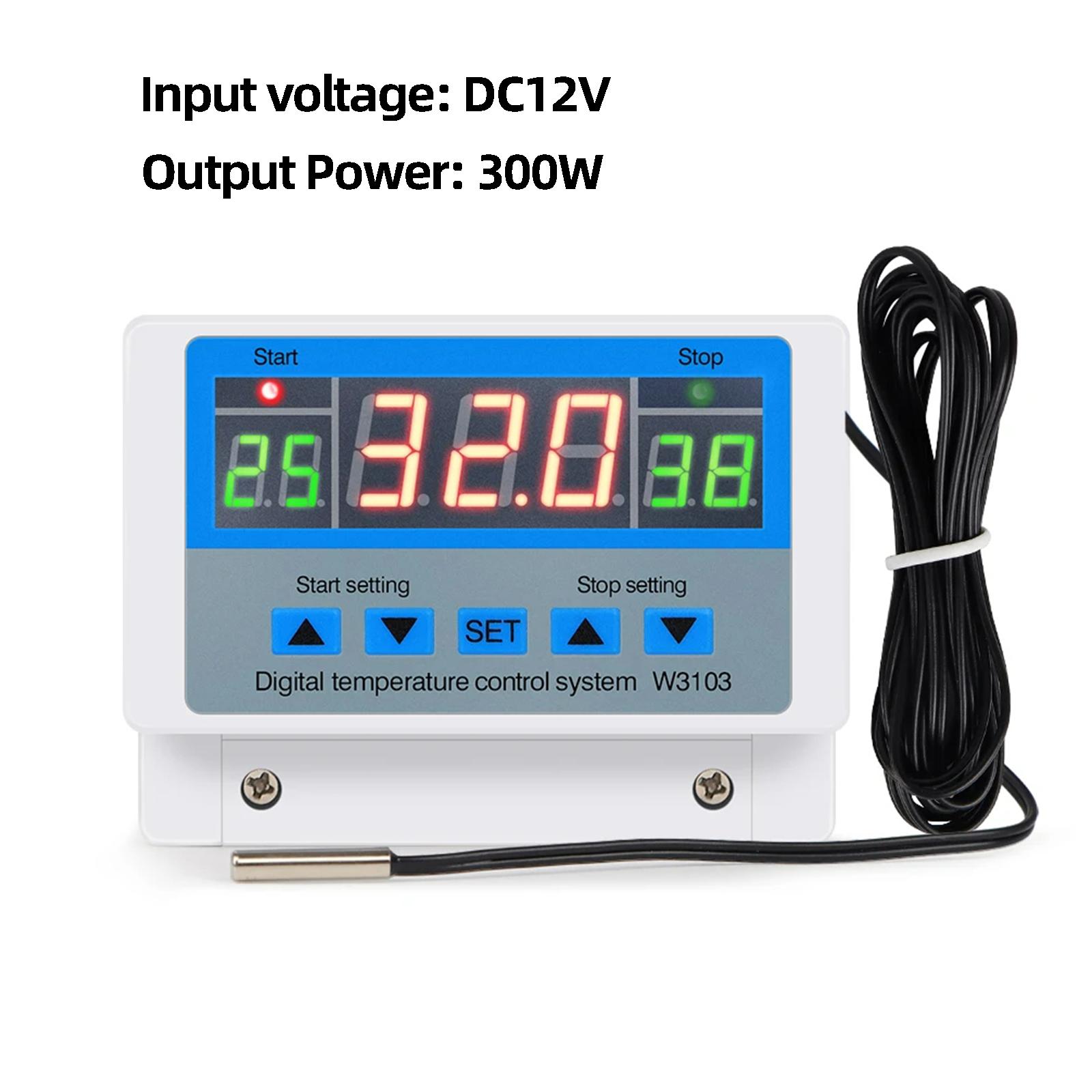 Переключатель регулятора температуры -19 до 99℃ Цифровой термостат Цифровой регулятор температуры ЖК-дисплей Аквариумный терморегулятор XH-W310