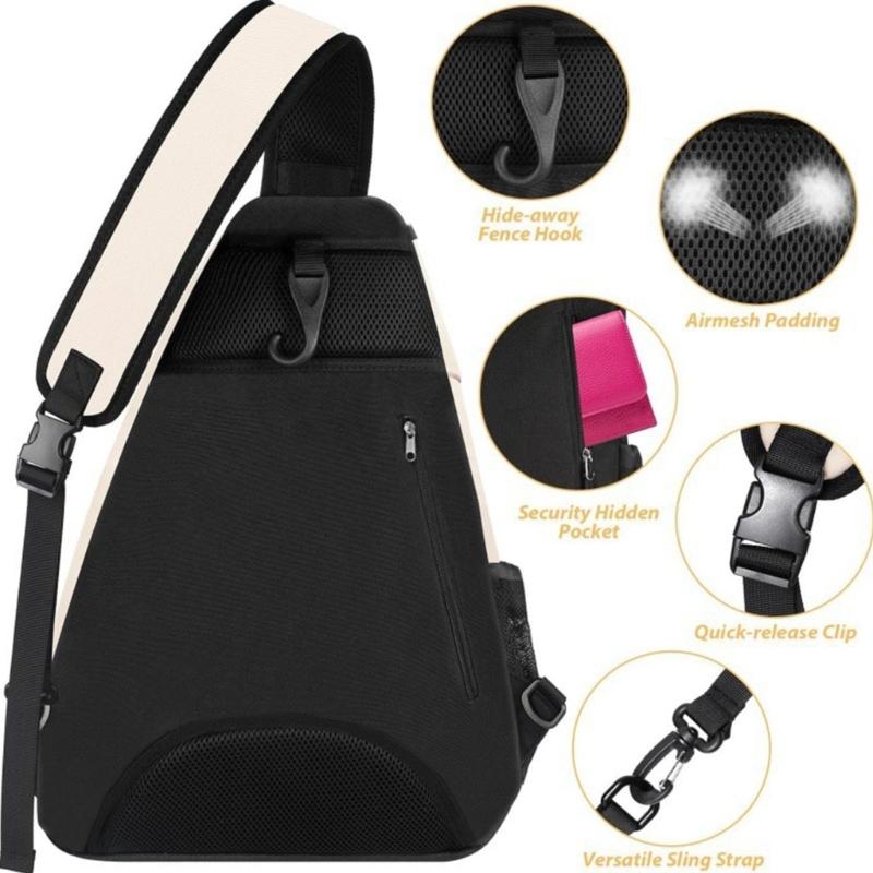 Water Resistant Badminton Rackets Bag Adjustable Badminton Racquet Cover With Shoulder Strap And Shockproof Padding