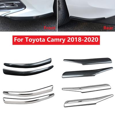 Accessoires de style extérieur pour Toyota Camry 2018, Protection de garniture d'angle de lèvre avant de pare-chocs de voiture