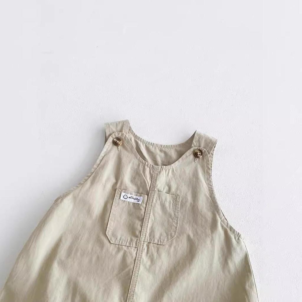 2025 Korean Summer Baby Overalls Set - Unisex Romper Two-Piece